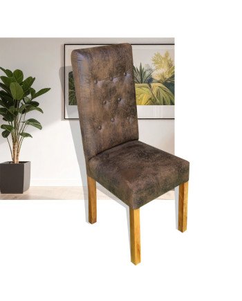 Silla Capitoné Cuero Bonded | Elegancia y Resistencia