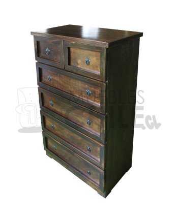 Cómoda Rústica con Riel Telescópico Metálico 80CM – Muebles Chile