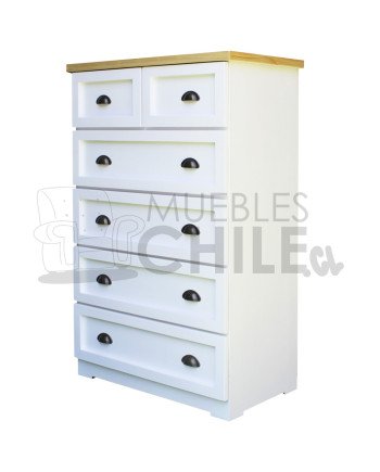 Cajonera Vintage Blanca en Pino y Terciado 80X120cm– Muebles Chile