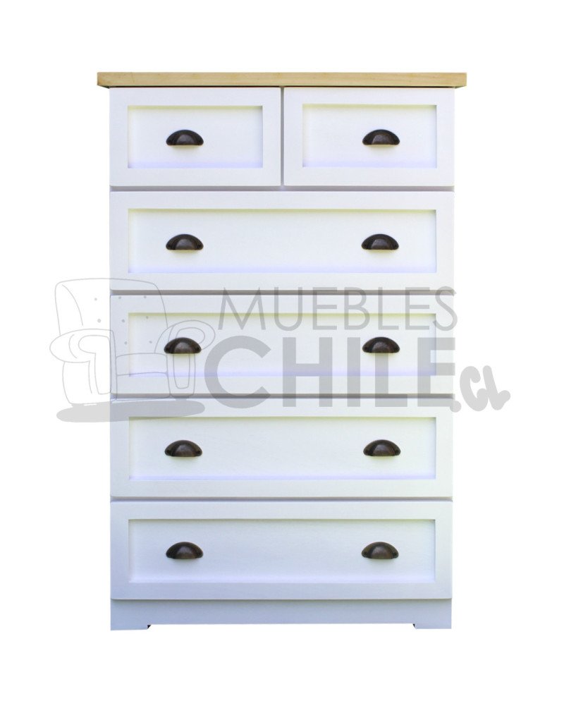 Cajonera Vintage Blanca en Pino y Terciado 80X120cm– Muebles Chile