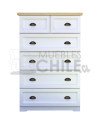 Cajonera Vintage Blanca en Pino y Terciado 80X120cm– Muebles Chile