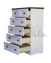 Cajonera Vintage Blanca en Pino y Terciado 80X120cm– Muebles Chile