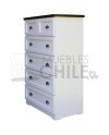 Cajonera Vintage Blanca en Pino y Terciado 80X120cm– Muebles Chile