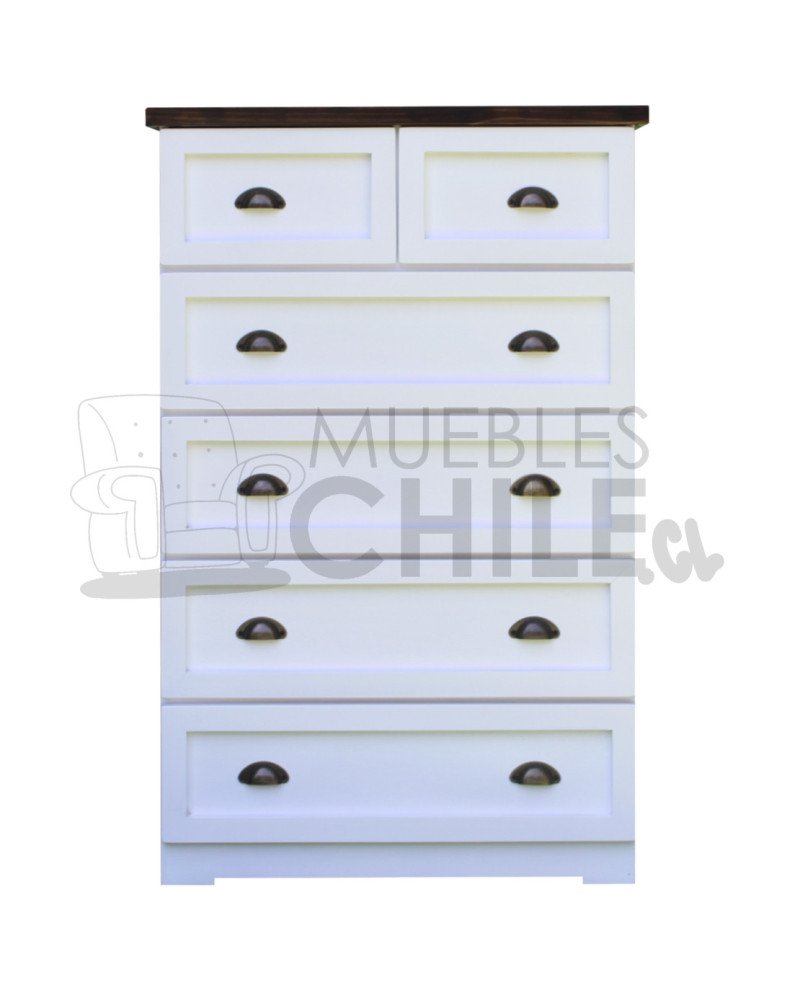 Cajonera Vintage Blanca en Pino y Terciado 80X120cm– Muebles Chile