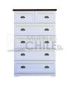 Cajonera Vintage Blanca en Pino y Terciado 80X120cm– Muebles Chile