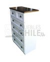 Cajonera Vintage Blanca en Pino y Terciado 80X120cm– Muebles Chile