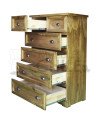 Cómoda Rústica con Riel Telescópico Metálico 80CM – Muebles Chile