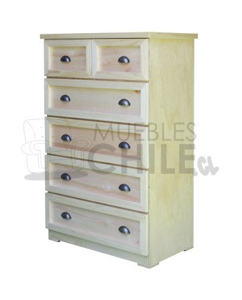 Cómoda Rústica con Riel Telescópico Metálico 80CM – Muebles Chile