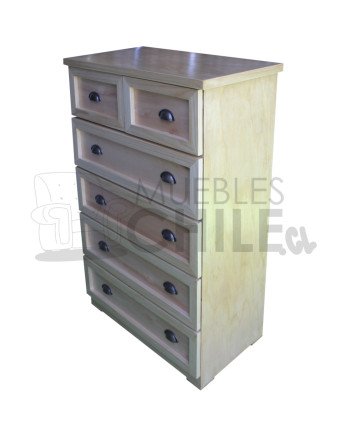 Cómoda Rústica con Riel Telescópico Metálico 80CM – Muebles Chile