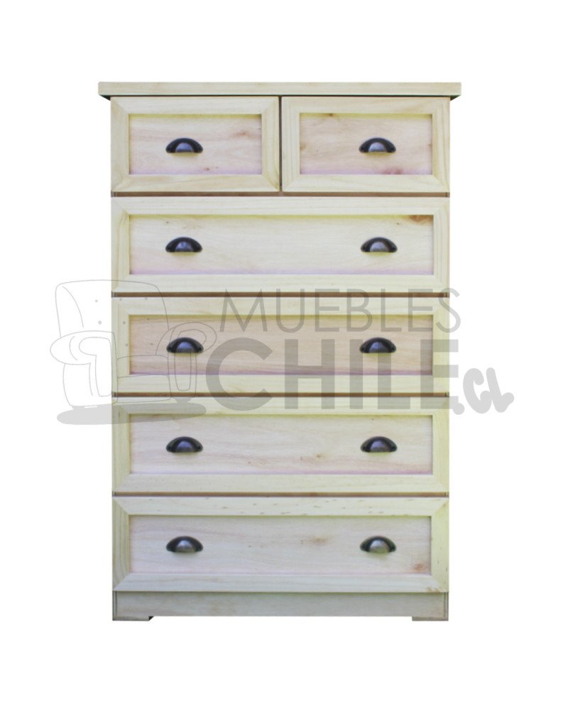 Cómoda Rústica con Riel Telescópico Metálico 80CM – Muebles Chile