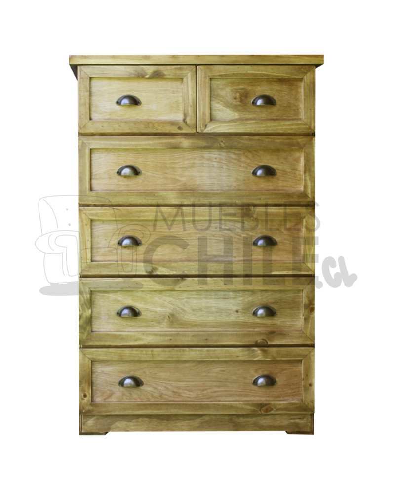 Cómoda Rústica con Riel Telescópico Metálico 80CM – Muebles Chile