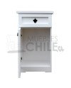 Velador Vintage Blanco 1 Puerta 1 Cajon – Muebles Chile