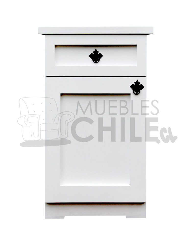 Velador Vintage Blanco 1 Puerta 1 Cajon – Muebles Chile