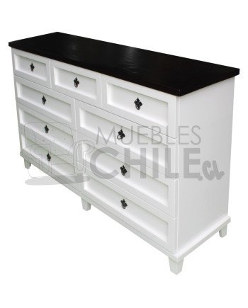Cómoda Rústica con Riel Telescópico Metálico 150CM – Muebles Chile