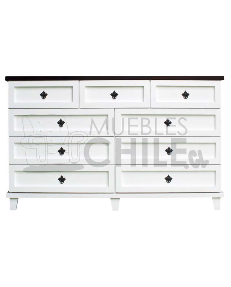 Cómoda Rústica con Riel Telescópico Metálico 150CM – Muebles Chile