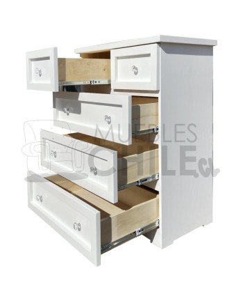 Cómoda Vintage Riel Telescópico Metálico 80X90X45CM – Muebles Chile