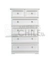 Cajonera Vintage Blanca en Pino y Terciado 80X120cm– Muebles Chile