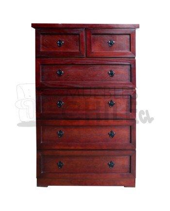 Cómoda Rústica con Riel Telescópico Metálico 80CM – Muebles Chile