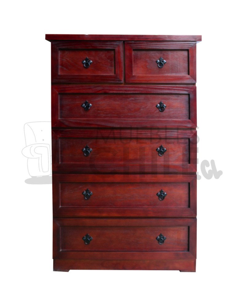 Cómoda Rústica con Riel Telescópico Metálico 80CM – Muebles Chile