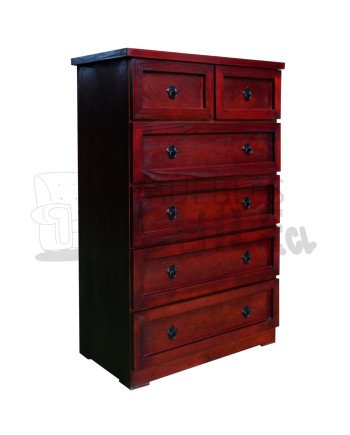 Cómoda Rústica con Riel Telescópico Metálico 80CM – Muebles Chile