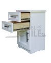 Velador Vintage Blanco 1 Puerta 2 Cajones – Muebles Chile