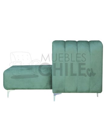 Seccional Ele Tubular Derecho Felpa – Sofá Moderno con Resortes Pocket