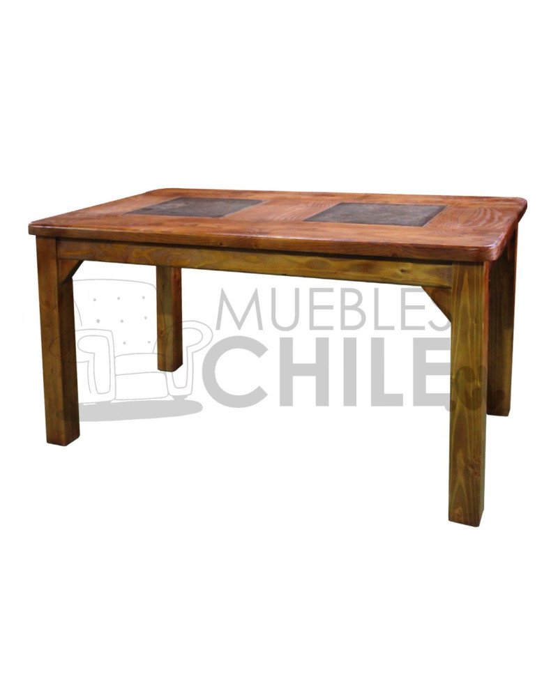 Mesa Comedor Rústica 160x90 cm 2 Piedras – Muebles Chile
