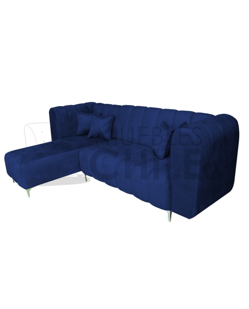 Seccional Ele Tubular Izquierdo Felpa – Sofá Moderno con Resortes Pocket