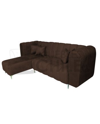 Seccional Ele Tubular Izquierdo Felpa – Sofá Moderno con Resortes Pocket