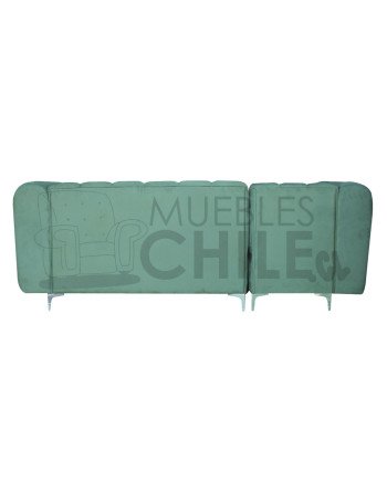 Seccional Ele Tubular Izquierdo Felpa – Sofá Moderno con Resortes Pocket