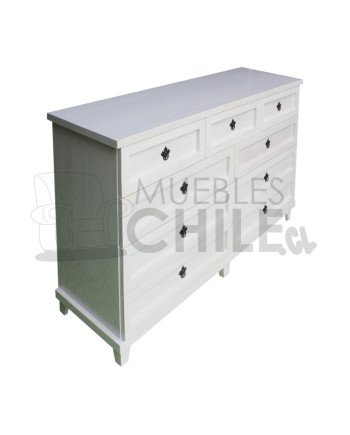Cómoda Rústica con Riel Telescópico Metálico 150CM – Muebles Chile