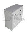 Velador Vintage 75cm Blanco 3 Cajones