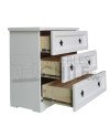 Velador Vintage 75cm Blanco 3 Cajones