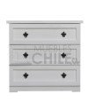 Velador Vintage 75cm Blanco 3 Cajones
