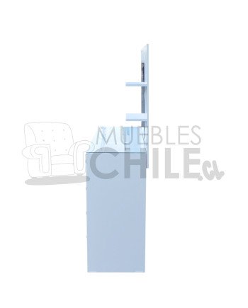 Tocador Blanco con Luz LED 75x42x162 cm – Melamina con Cajones Reforzados