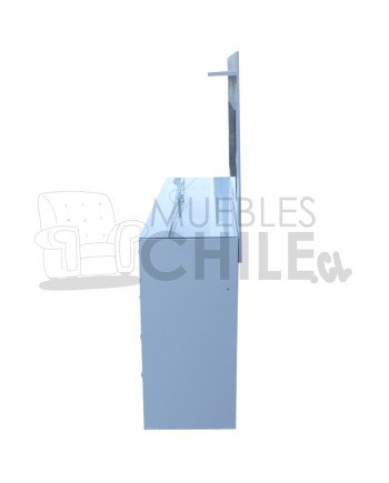 Tocador Blanco con Luz LED 110x42x162 cm – Melamina con Cajones Reforzados