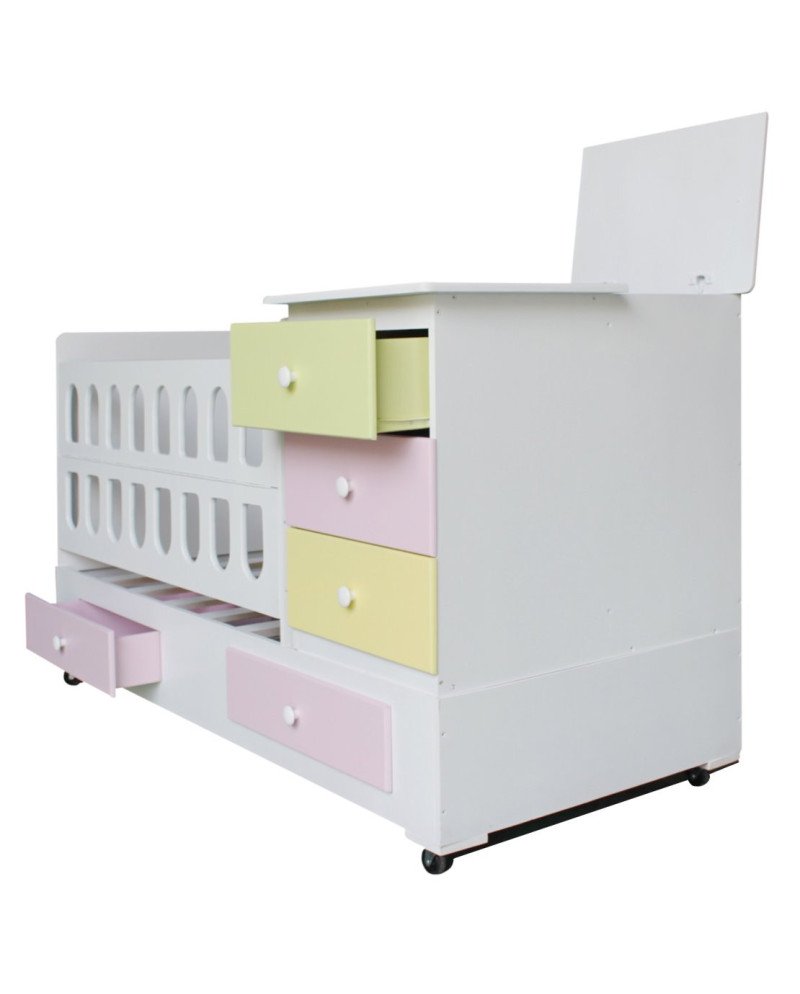 Cuna Baúl Corral 3 Etapas MDF Pintada