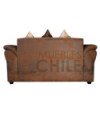 SOFA MUSTANG 2 CUERPOS CUERO BONDED ENVEJECIDO