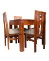 COMEDOR 4 SILLAS CUADRADO CUBIERTA MADERA