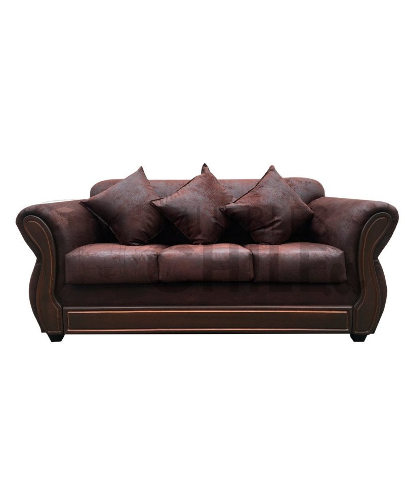 SOFA BOSTON 3 CUERPOS CUERO BONDED ENVEJECIDO