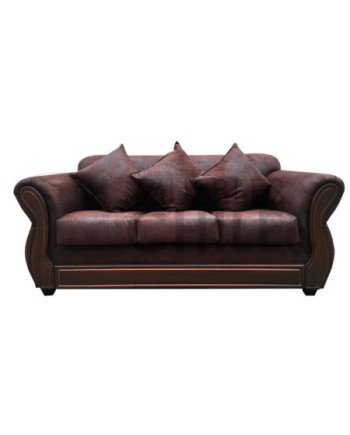 SOFA BOSTON 3 CUERPOS CUERO BONDED ENVEJECIDO