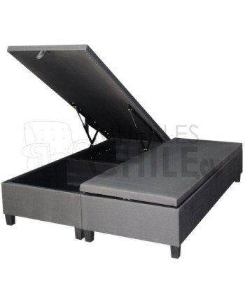 CAMA BAUL 2 PLAZAS DIVIDIDA 150X200CM LINO SIN COLCHON