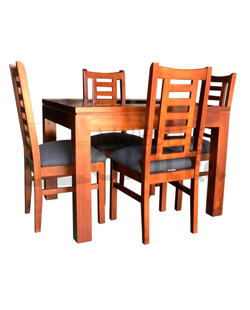 COMEDOR 4 SILLAS 110CMX90CM