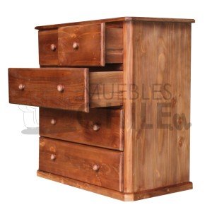 COMODA RUSTICA PINO OREGON 90CM - Imagen 3
