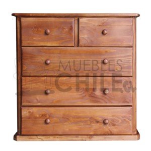 COMODA RUSTICA PINO OREGON 90CM - Imagen 1