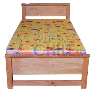 CAMA LINEA PLANA PLAZA 1/2 CON COLCHON DE ESPUMA - Imagen 1