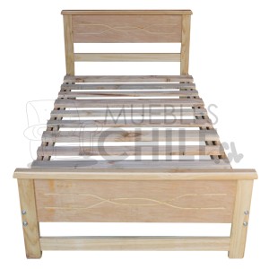 CAMA LINEA PLANA PLAZA SIN COLCHON - Imagen 2