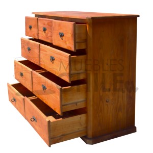 COMODA RUSTICA PINO OREGON 120CM - Imagen 3