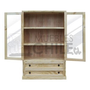 VITRINA RUSTICA 115CM CON VIDRIO - Imagen 2