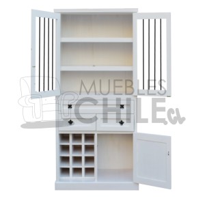 LICORERA 85CM BLANCA PUERTA BARRA - Imagen 2